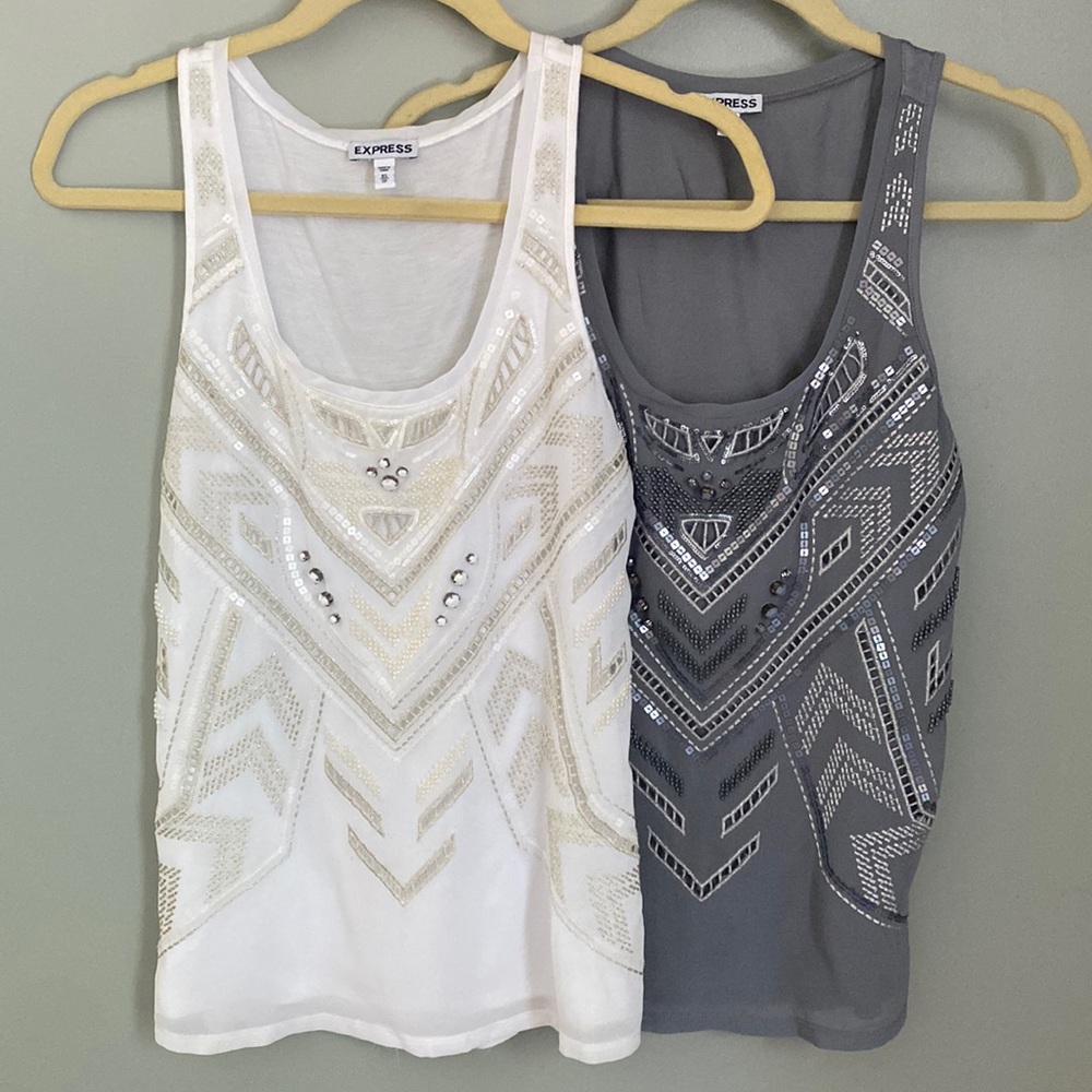 Express Bundle Of 2 Embellished Tanks XS - Picture 5 of 15
